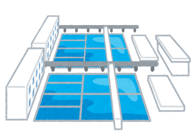 浄水場イラスト