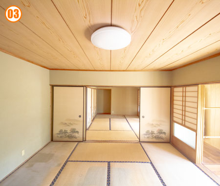 8帖和室　カット02 収納もない、シンプルな和室。