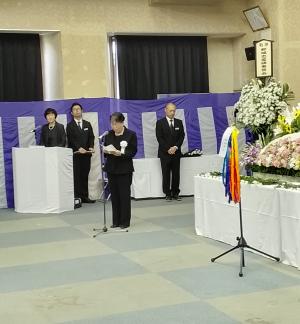 遺族代表あいさつ①