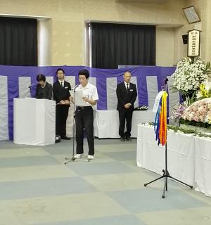 遺族代表あいさつ②