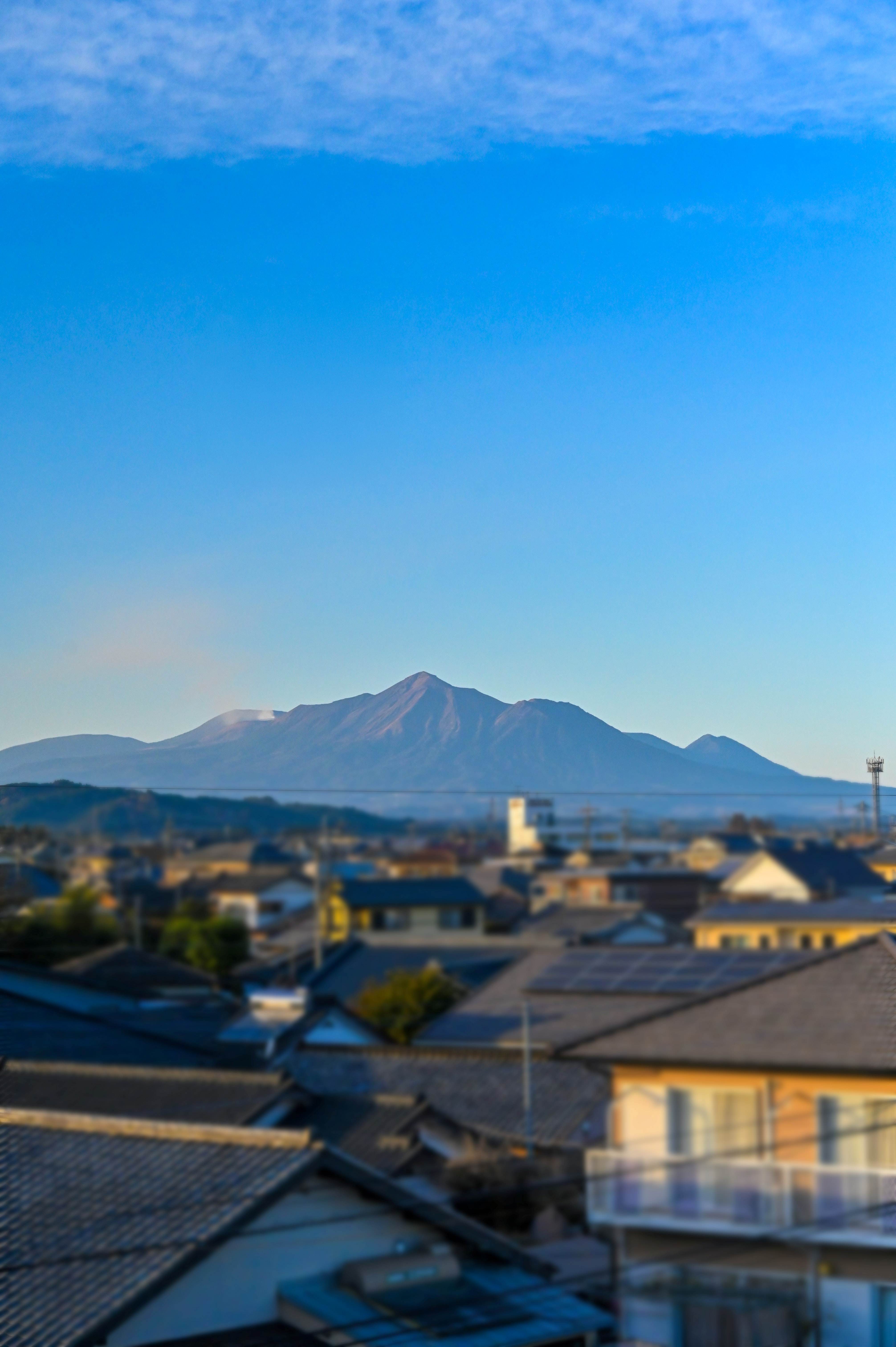 五十市中学校から見た霧島山-1枚目-